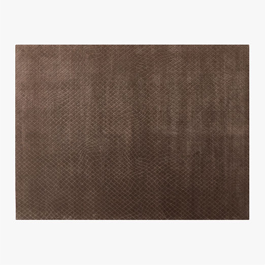 Kole Sienna Brown Abstract Performance Nylon Area Rug 9'x12'