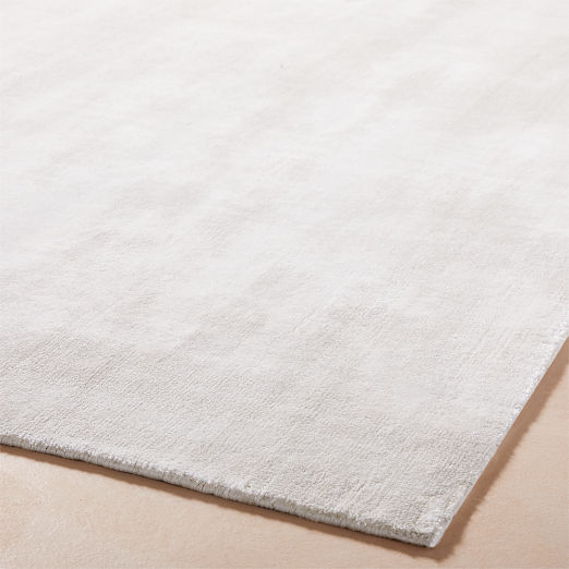 Kole Warm White Solid Performance Nylon Area Rug 5'x8'