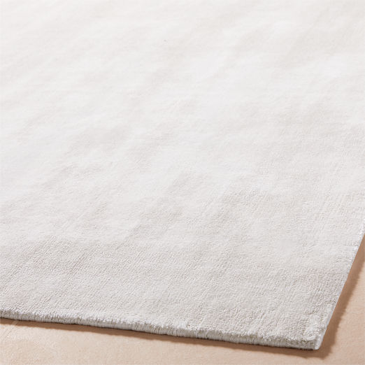 Kole Warm White Solid Performance Nylon Area Rug 6'x9'