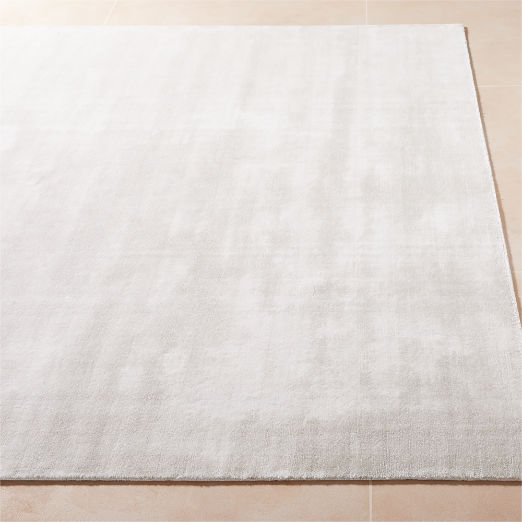 Kole Warm White Solid Performance Nylon Area Rug 6'x9'