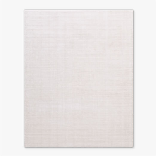 Kole Warm White Solid Performance Nylon Area Rug