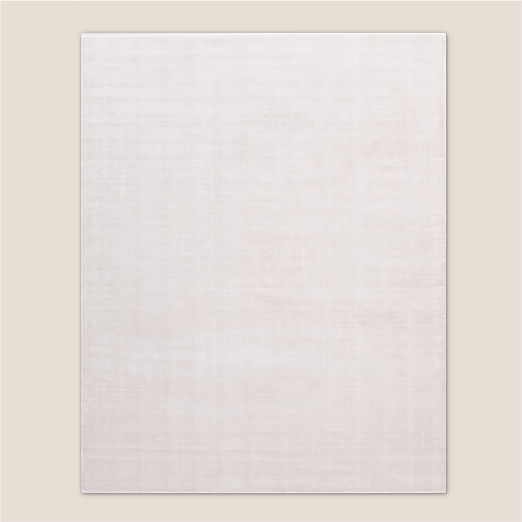 Kole Warm White Solid Performance Nylon Area Rug