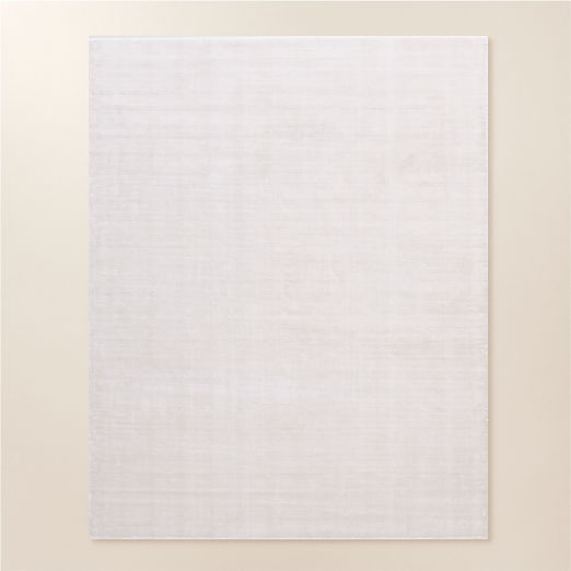 Kole Warm White Solid Performance Nylon Area Rug 6'x9'