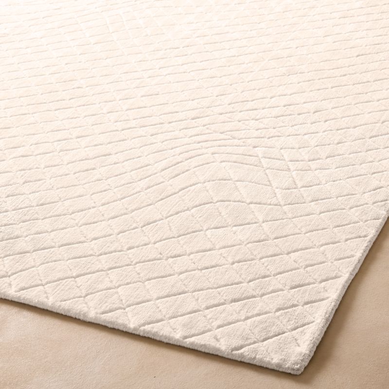 Kole Warm White Abstract Performance Nylon Area Rug 6'x9' - image 2 of 7