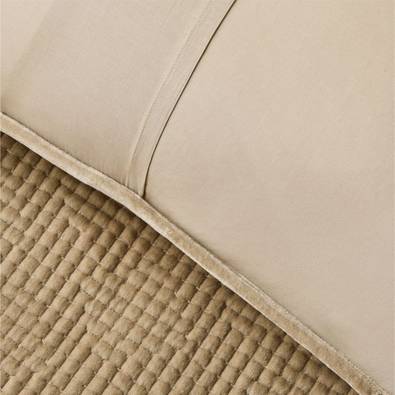 Kolson Light Taupe Organic Cotton Velvet Pillow Shams Set of 2 - image 3 of 5