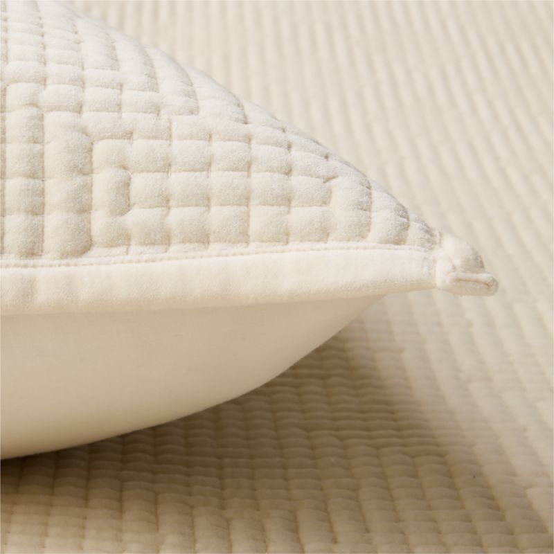 Kolson Warm White Organic Cotton Velvet Pillow Shams Set of 2 - image 2 of 5