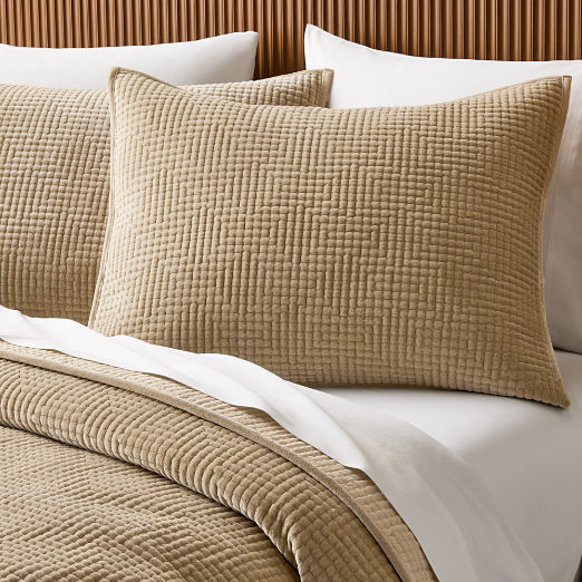 Kolson Light Taupe Organic Cotton Velvet Quilt