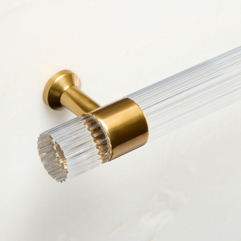 Kora Aged Brass and Acrylic Cabinet Handle 4" - image 4 of 6