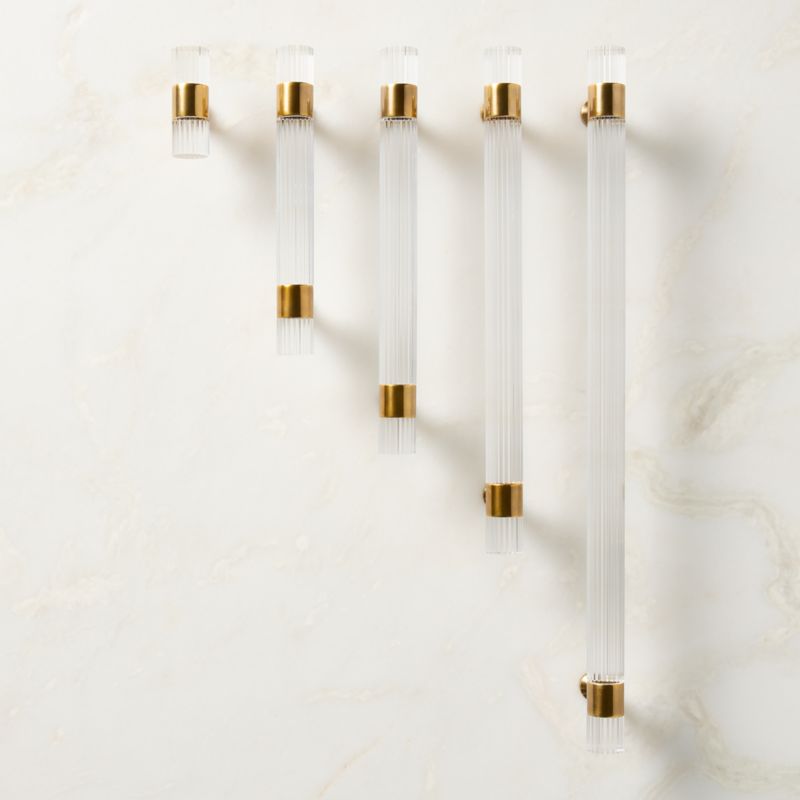 Kora Aged Brass and Acrylic Cabinet Handle 4" - image 5 of 6