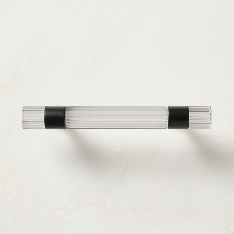 Kora Blackened Brass and Acrylic Cabinet Handle 4" - image 2 of 6