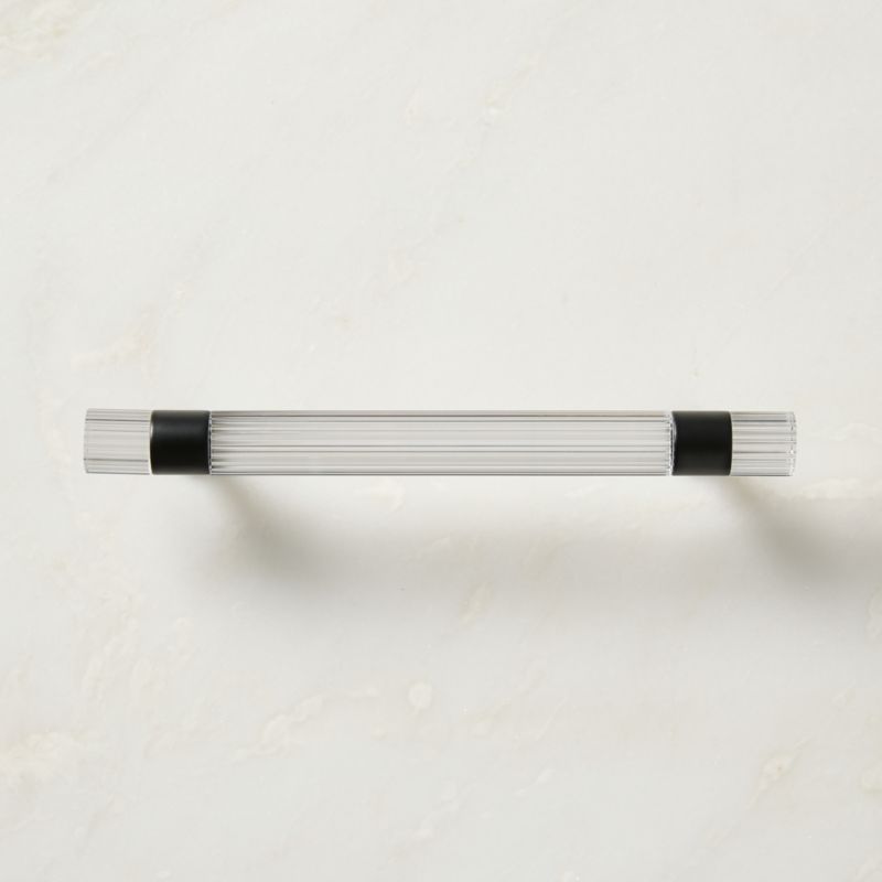 Kora Blackened Brass and Acrylic Cabinet Handle 6" - image 1 of 5