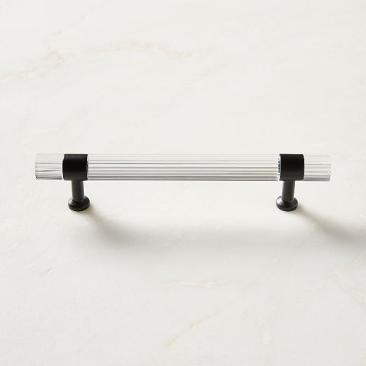 Kora Blackened Brass and Acrylic Cabinet Handles