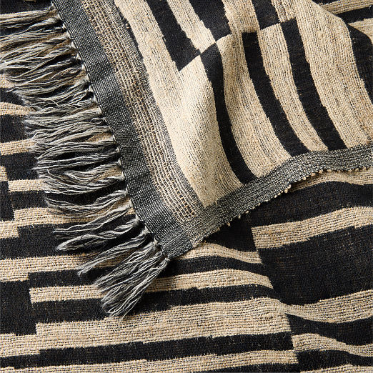 Kori Brown Wool and Silk Throw Blanket