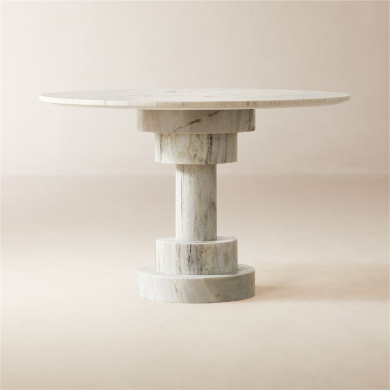 Kota 47" Round Marble Dining Table - image 0 of 9