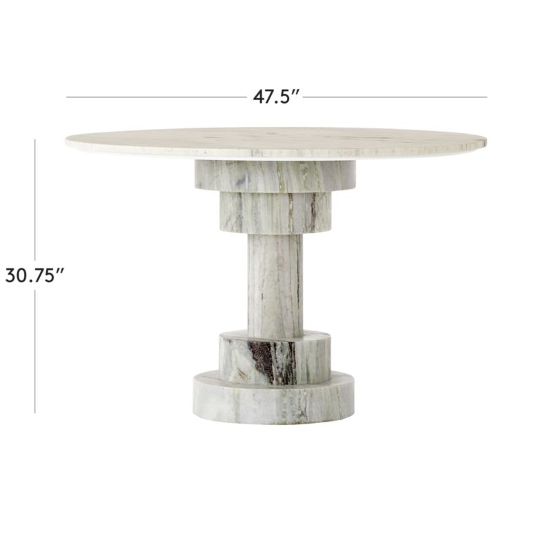 View Kota 47" Round Marble Dining Table - image 3 of 9