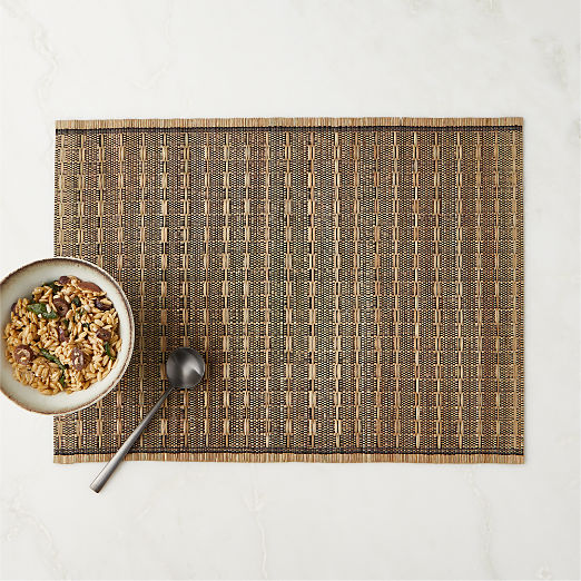 Kuna Woven Natural and Black Placemat