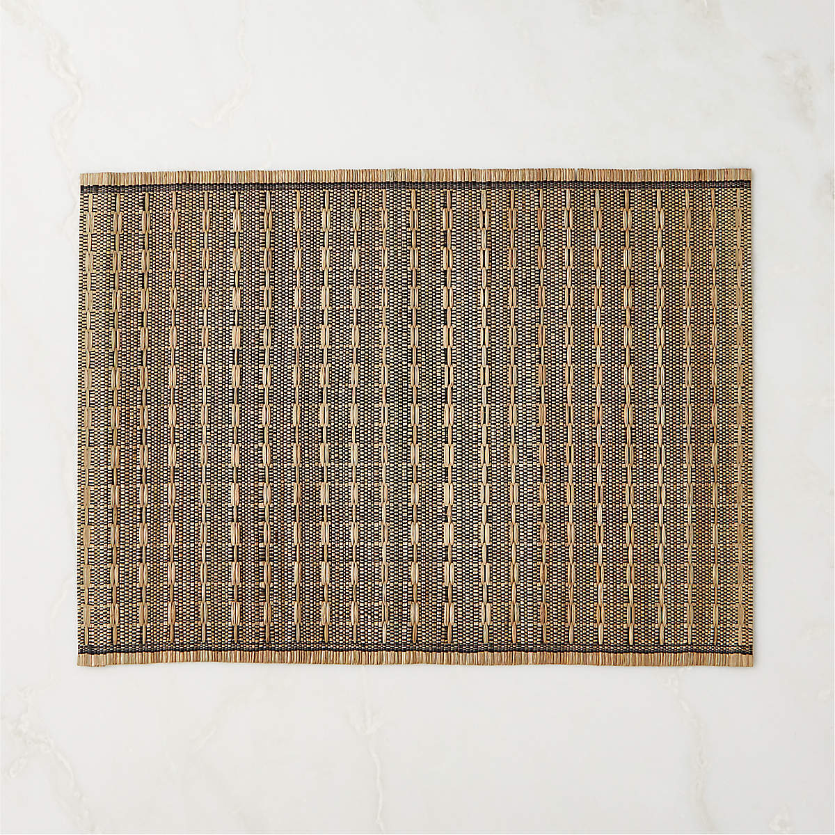 Kuna Woven Natural and Black Placemat + Reviews CB2