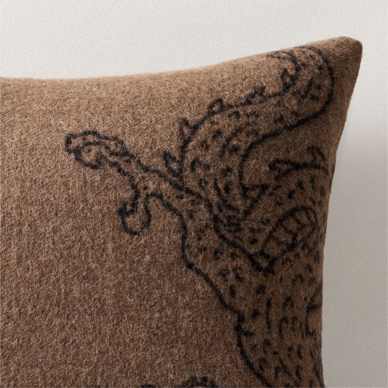 Kuro Brown Alpaca Throw Pillow with Down-Alternative Insert 20"x20" by Blacksaw - image 1 of 2