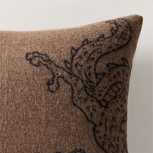 Kuro Brown Alpaca Throw Pillow 20"x20" by Blacksaw