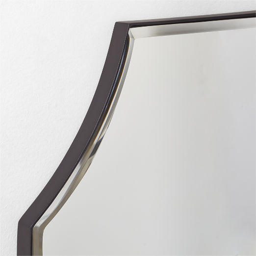 Kye Matte Black Mantel Mirror 46"x37"