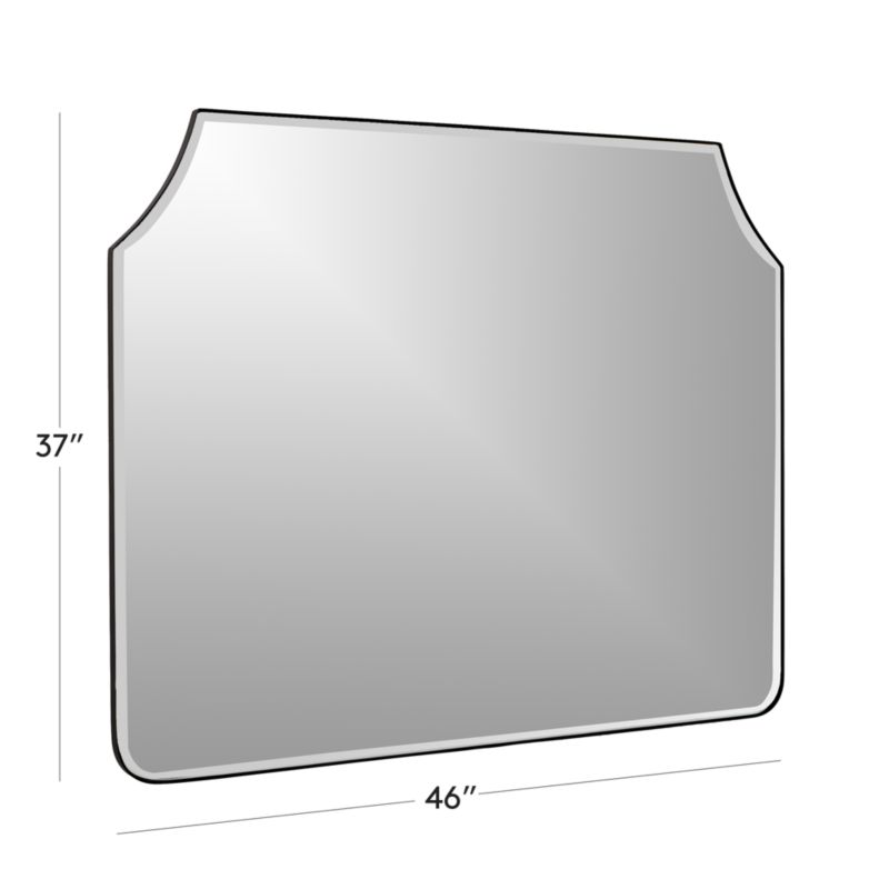 View Kye Matte Black Mantel Mirror 46"x37" - image 3 of 6