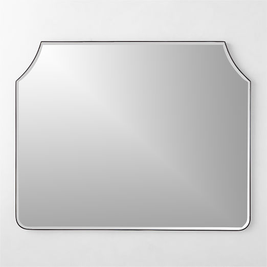 Kye Matte Black Mantel Mirror 46"x37"