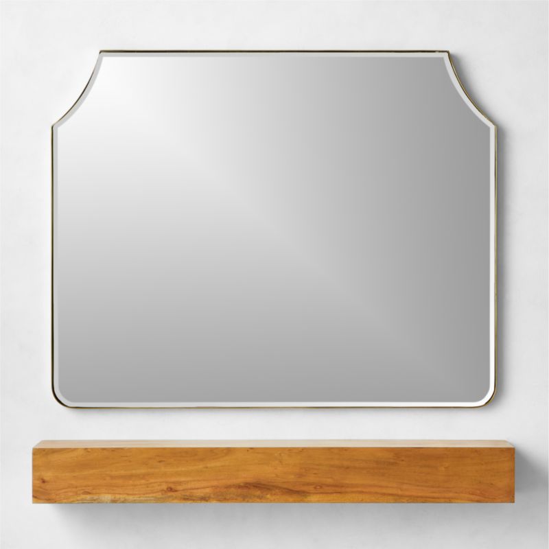 Kye Polished Brass Mantel Mirror 46"x37" - image 3 of 6