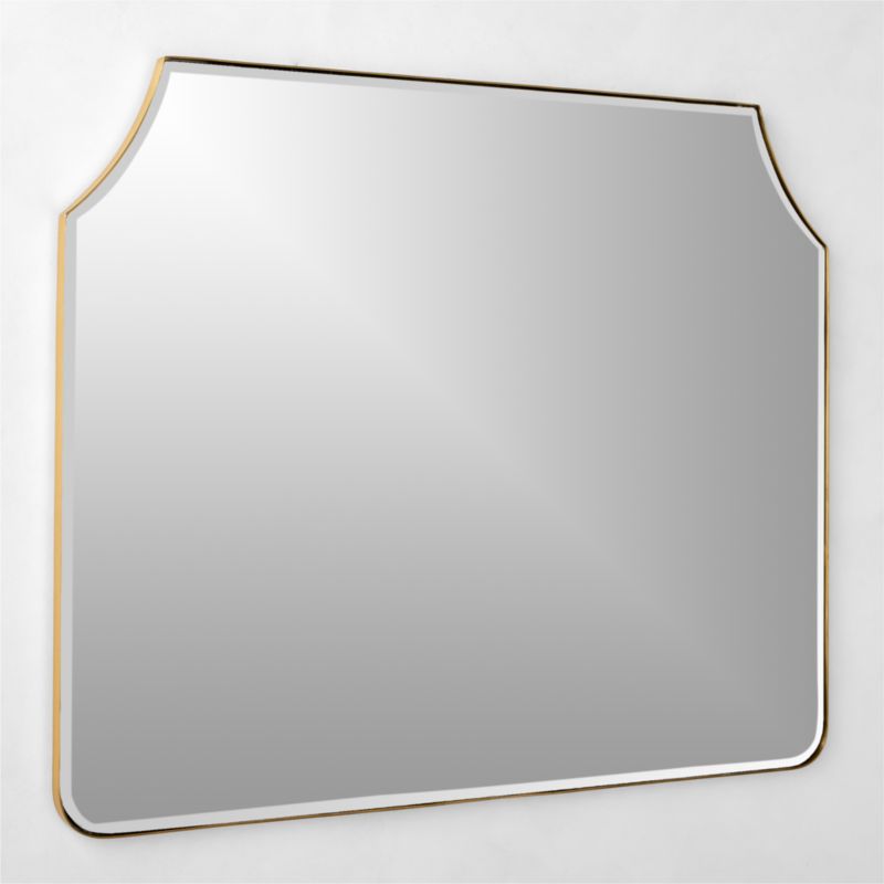 Kye Polished Brass Mantel Mirror 46"x37" - image 4 of 6