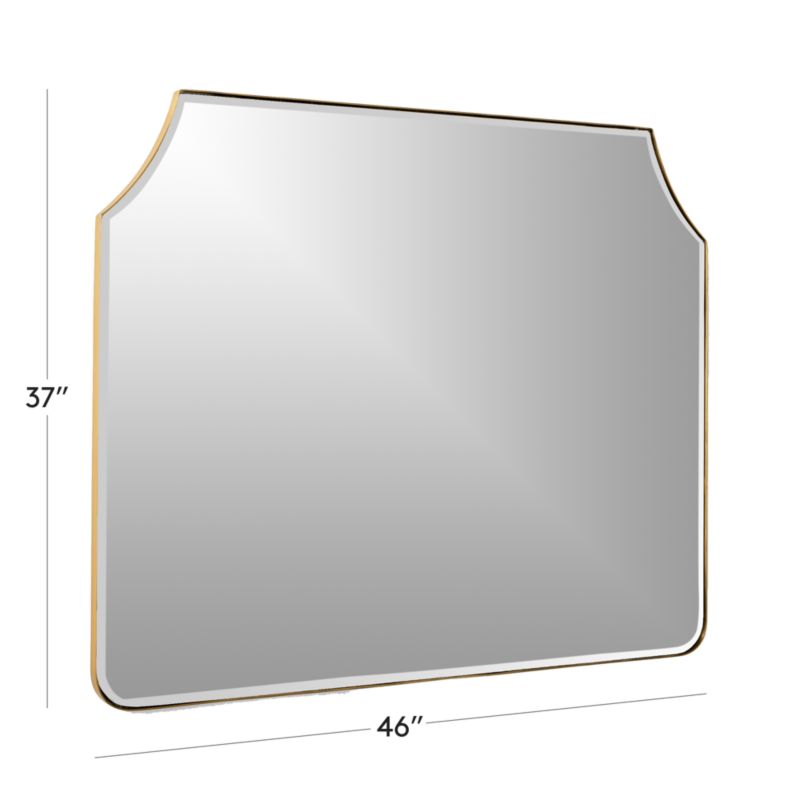 View Kye Polished Brass Mantel Mirror 46"x37" - image 3 of 6