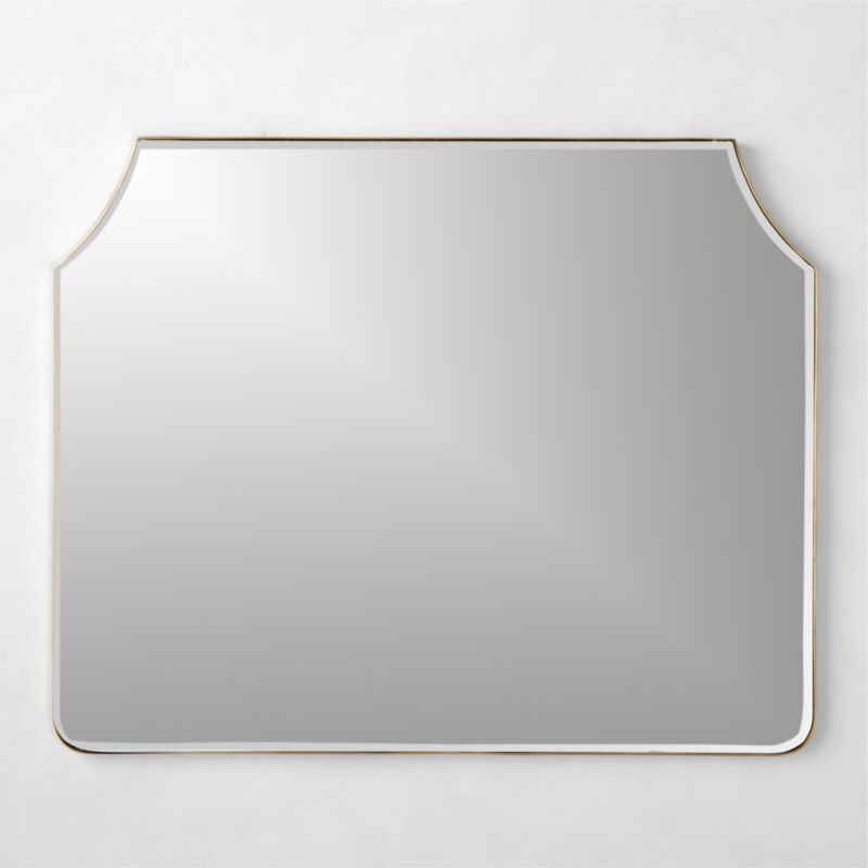 Kye Polished Brass Mantel Mirror 46x37 + Reviews