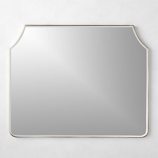 Kye Polished Brass Mantel Mirror 46"x37"