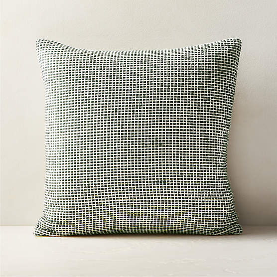 Tuck Green Linen Throw Pillow with DownAlternative Insert 20
