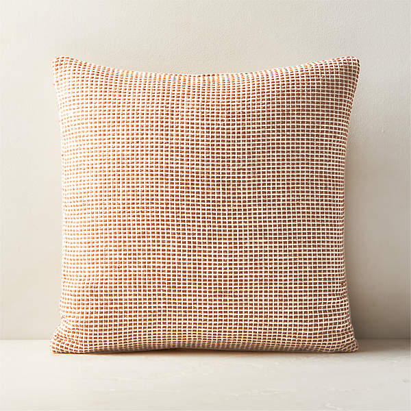 Basket Weave Lumbar Pillow Cover Hide in Brown | Arhaus