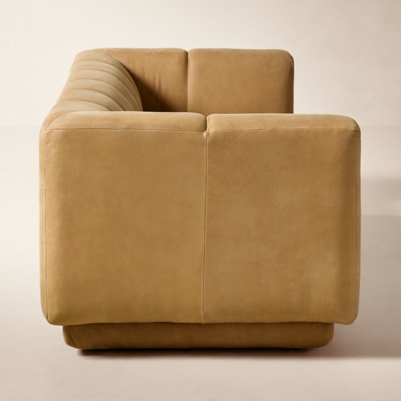 Yarrow 97" Brown Leather Sofa