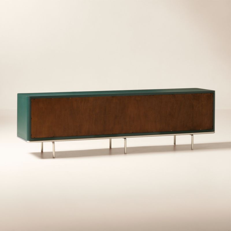 Lam-Louie Leather and Burl Wood Media Console by Casa Dean by Swizz Beatz - image 5 of 8