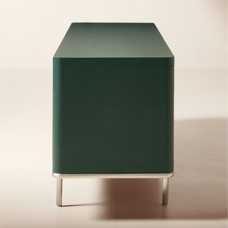 Lam-Louie Leather and Burl Wood Media Console by Casa Dean by Swizz Beatz - image 4 of 8