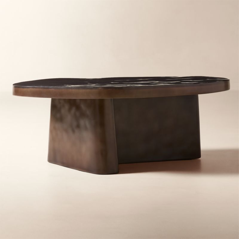 Lana 42" Dark Brown Resin Coffee Table by Casa Dean by Swizz Beatz - image 4 of 8