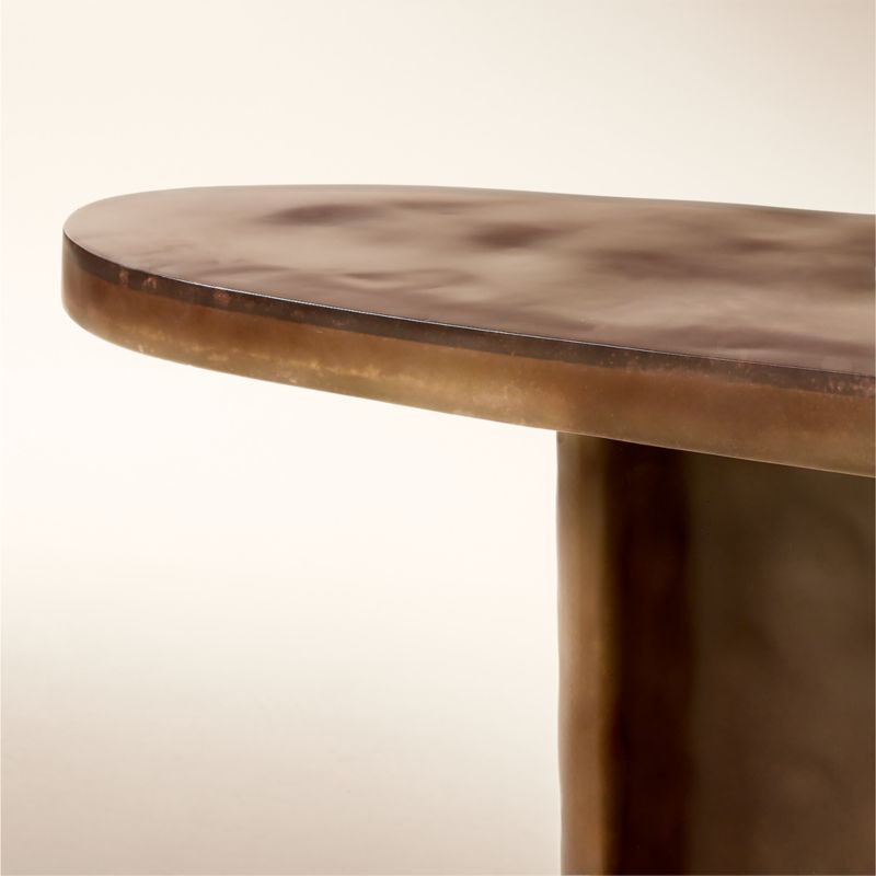 Lana 72" Dark Brown Resin Console Table by Casa Dean by Swizz Beatz - image 4 of 5