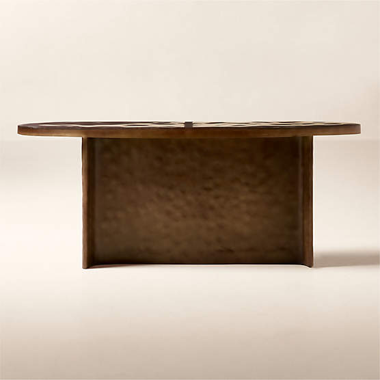 Lana 72" Dark Brown Resin Console Table by Casa Dean by Swizz Beatz