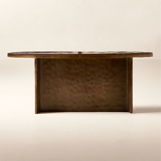 Lana 72" Dark Brown Resin Console Table by Casa Dean by Swizz Beatz