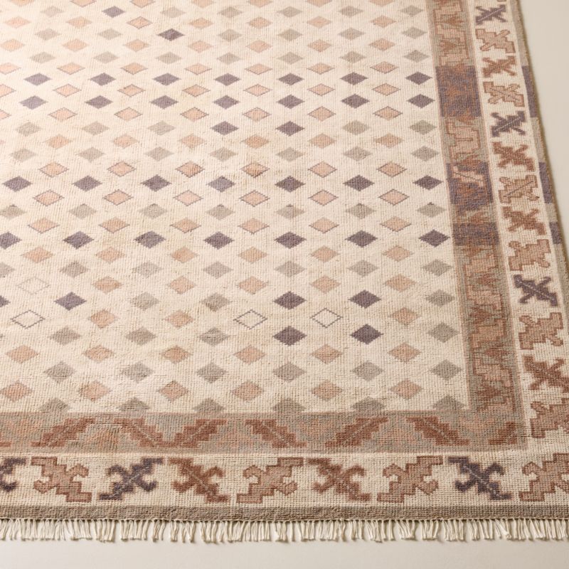 Lance Hand-Knotted Warm White and Cool Grey Wool and Nylon Perfomance Area Rug 8'x10' - image 4 of 6