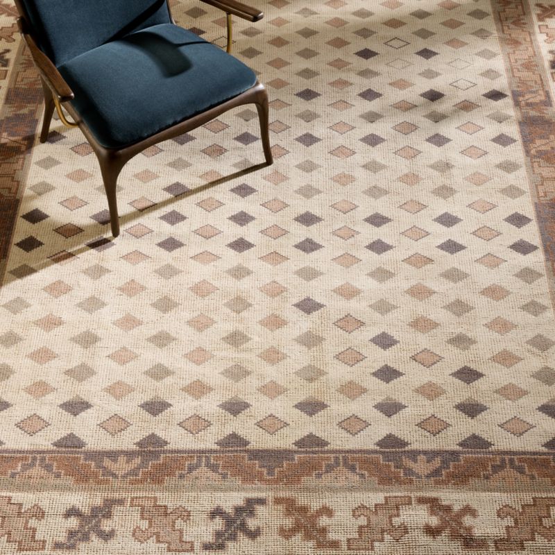 Lance Hand-Knotted Warm White and Cool Grey Wool and Nylon Perfomance Area Rug 8'x10' - image 3 of 6