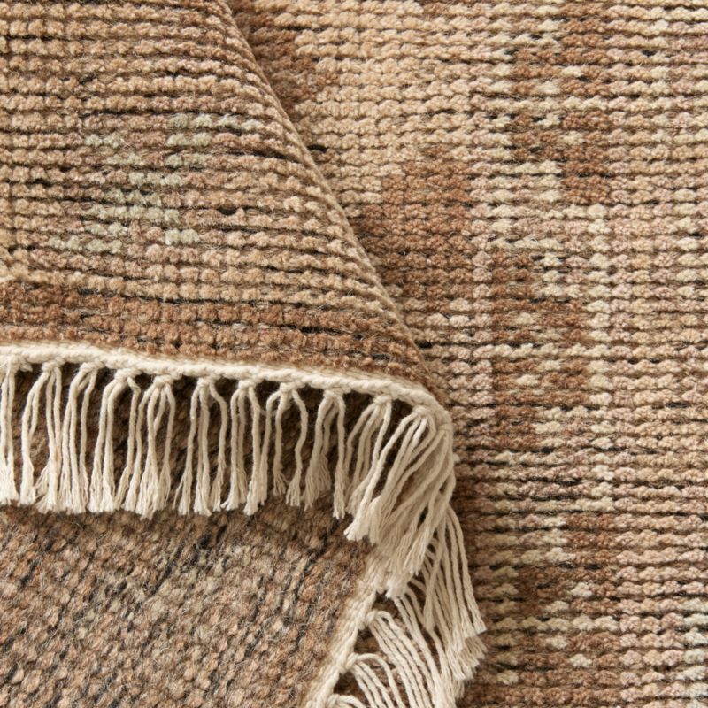 Lance Hand-Knotted Light Brown Wool and Nylon Runner Rug 2.5'x8' - image 3 of 4