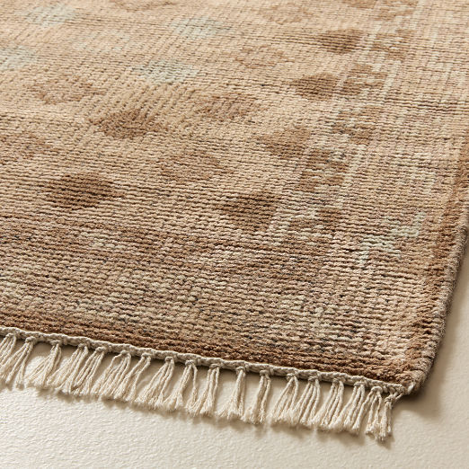 Lance Hand-Knotted Light Brown Wool and Nylon Runner Rug 2.5'x8'