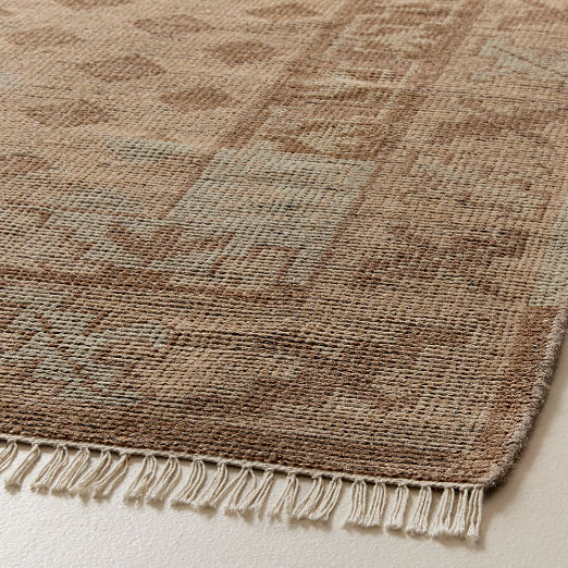 Lance Hand-Knotted Light Brown Wool and Nylon Area Rug 6'x'9'