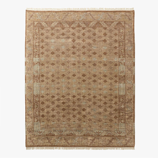 Lance Hand-Knotted Light Brown Wool and Nylon Area Rug 10'x14'