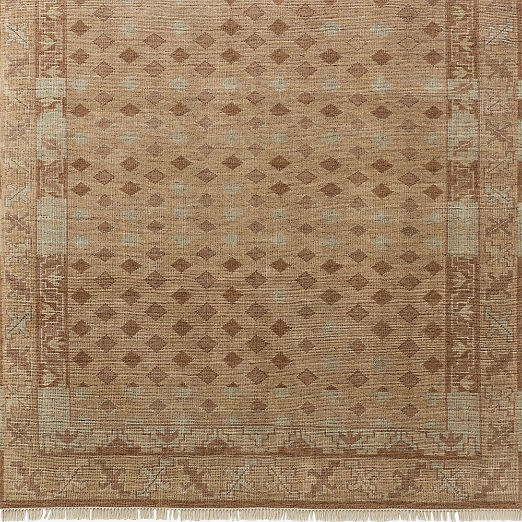 Lance Hand-Knotted Light Brown Wool and Nylon Rug Swatch 12"x12"