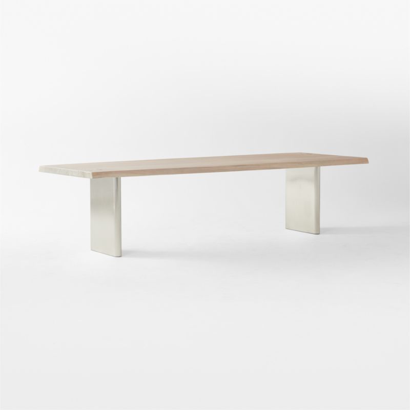 Landscape 118" Rectangular White Washed Wood Dining Table - image 5 of 10