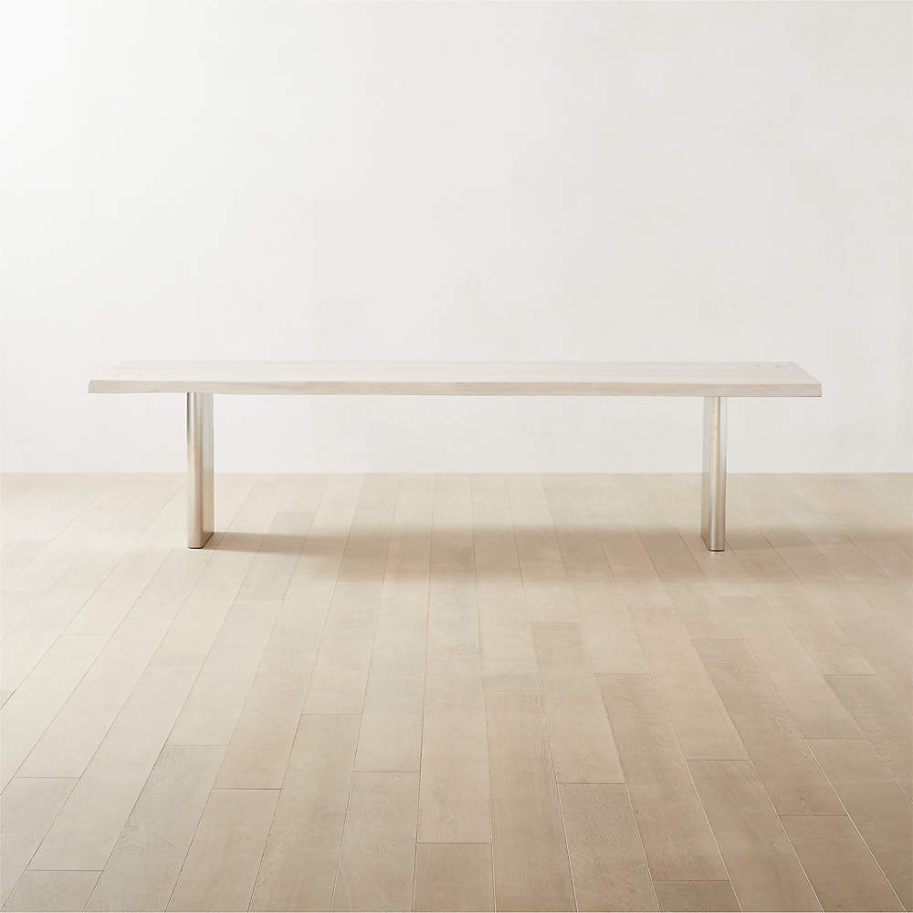 Landscape Edge XL White Washed Wood Dining Table + Reviews | CB2
