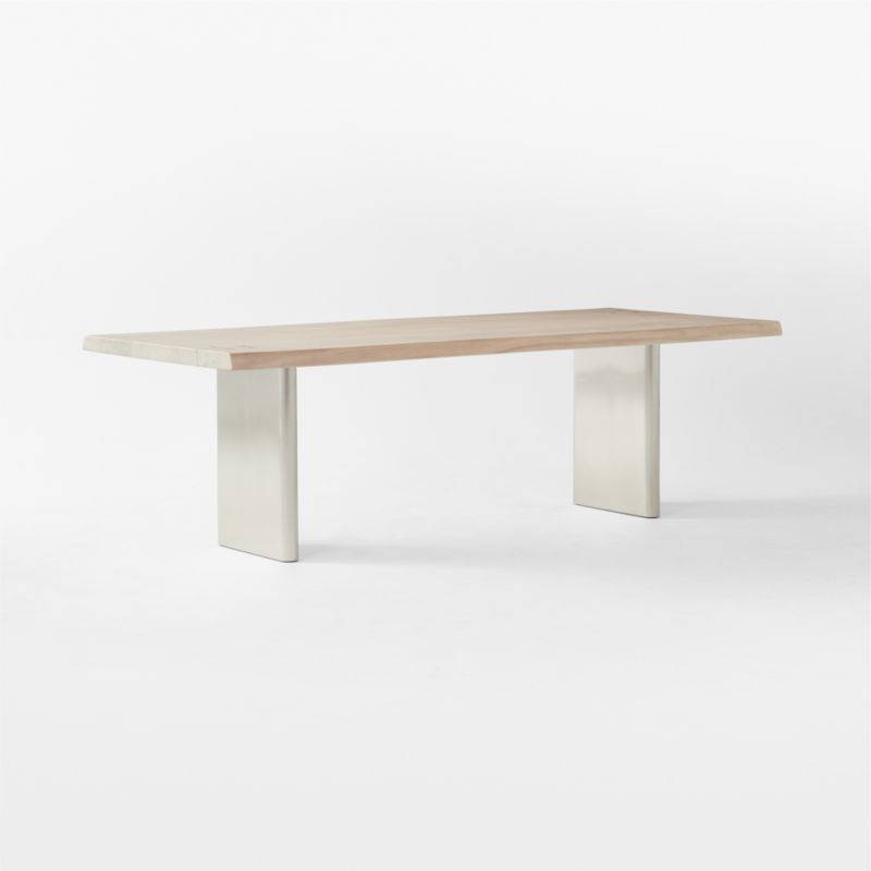 Landscape 95" Rectangular White Washed Wood Dining Table - image 7 of 14